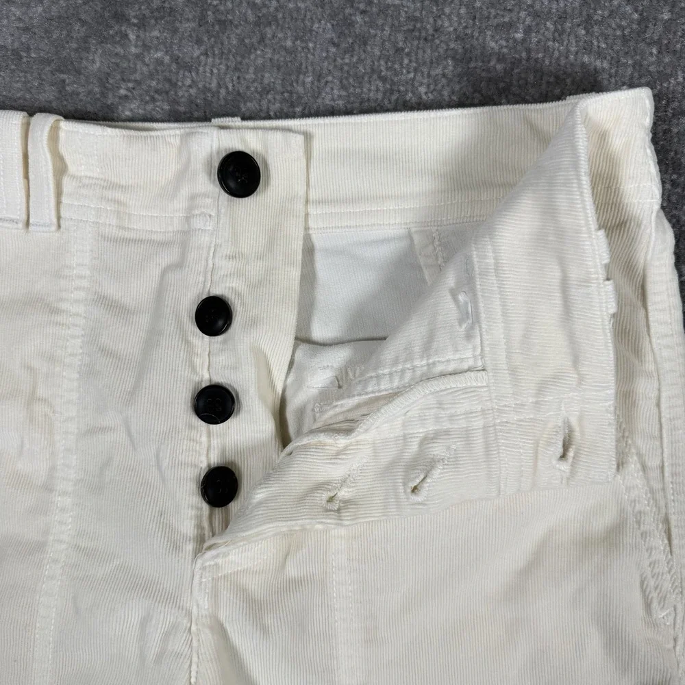 Citizens of Humanity Pants Women's 24 Ivory‎ Agni Utility Canvas Corduroy Jogger